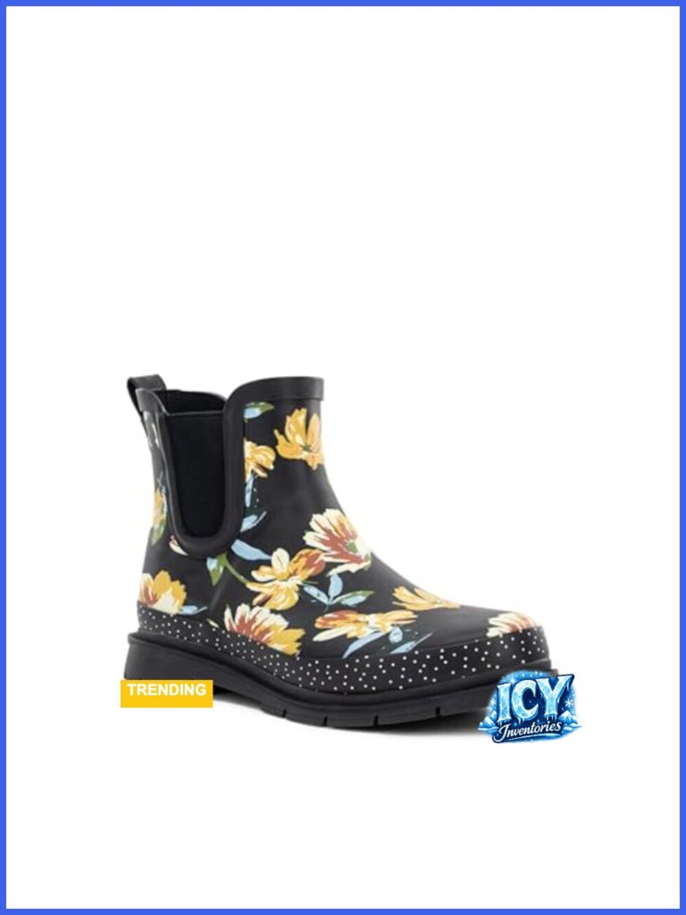 Waterproof Pull-On Chelsea Rain Boot with Fun Prints for Women